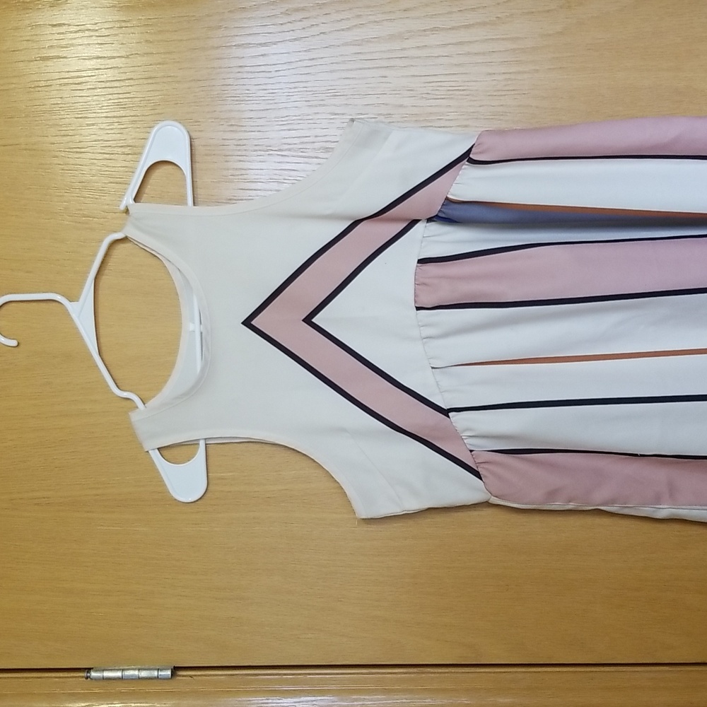 Mid Length Satin Color Block Dress